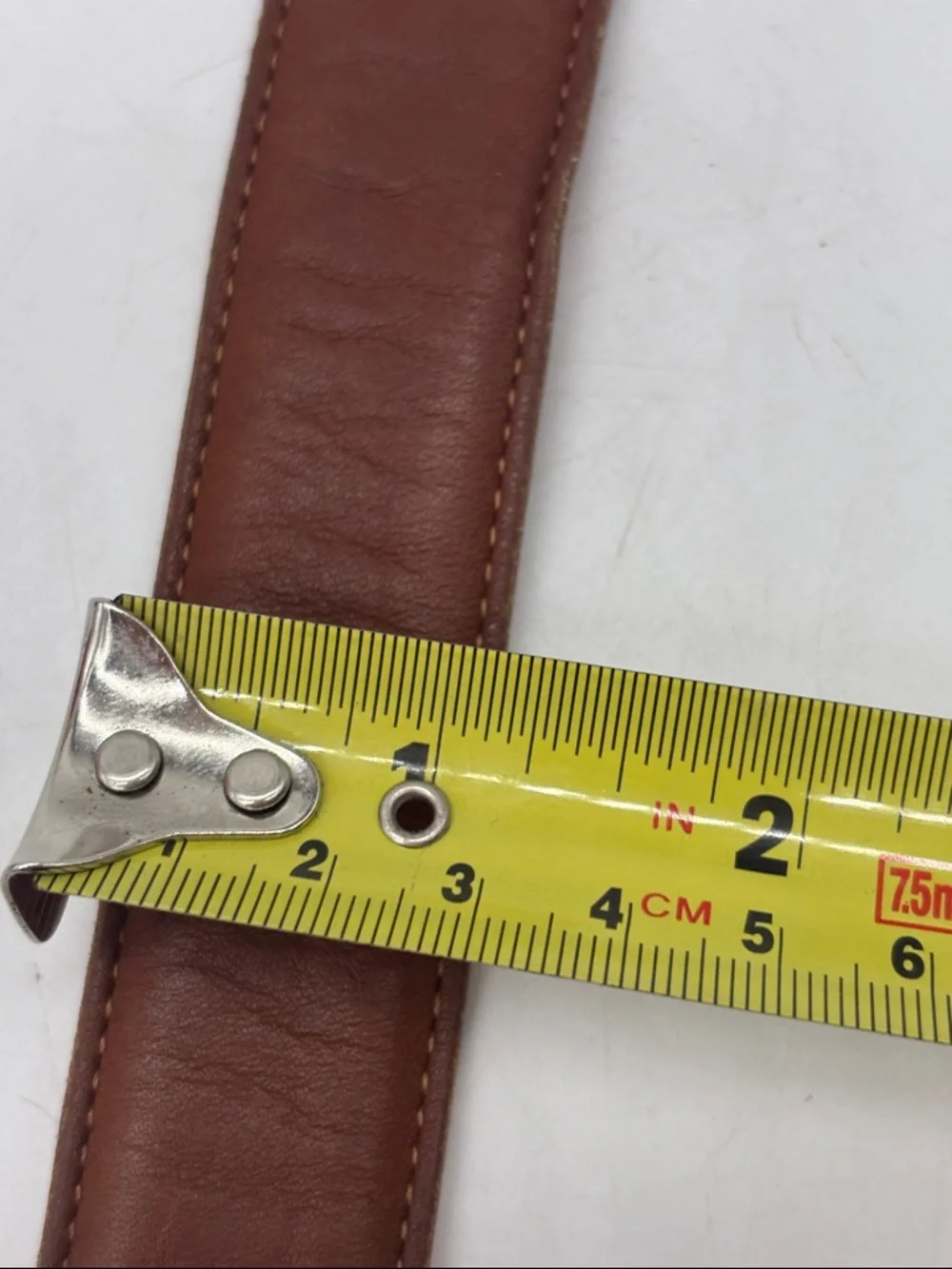 Coach Classic Brown Leather Men’s Belt with Brass Buckle Size 32/80